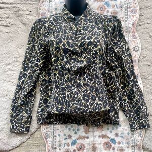 M by Missoni Silk Patterned Floral Blouse